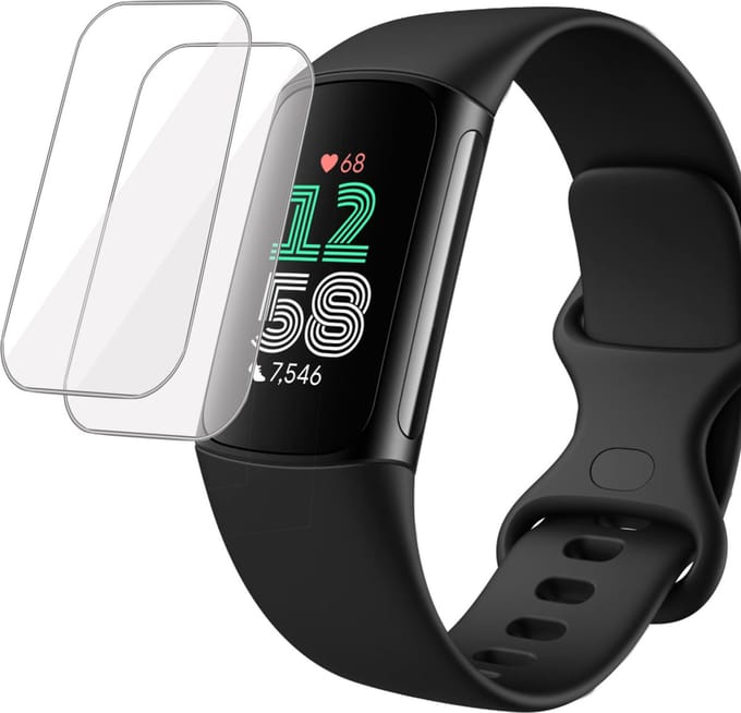 2x Geschikt voor Fitbit Charge 6 Screenprotector - Beschermglas Folie Geschikt voor Fitbit Charge 6