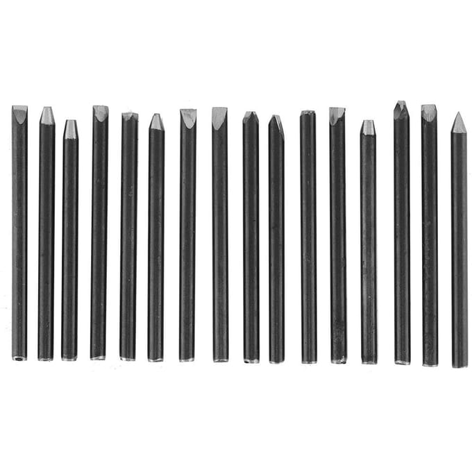Aambeeld Beitel Uitrustingsset voor Sieraden Bewerking Maken Snijgereedschap (16 stuks) gray