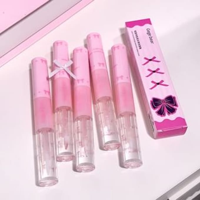 Gege Bear - BUY 3 GET 40% OFF - Light Color Double Raincoat Lip Glaze - 5 Colors #01 White Moonlight