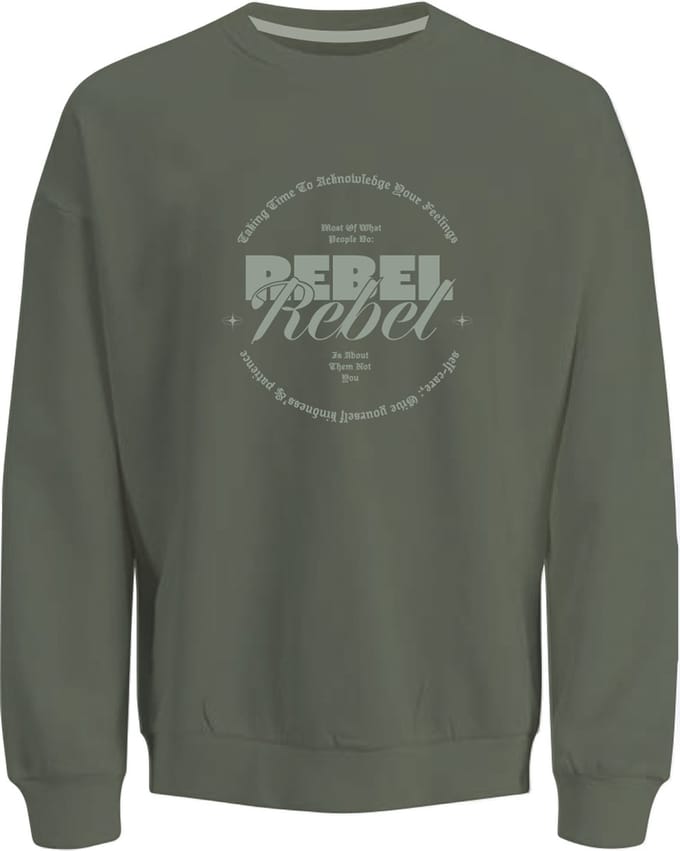 JJ Rebel Gray Crew Neck Sweater Heren - Maat S
