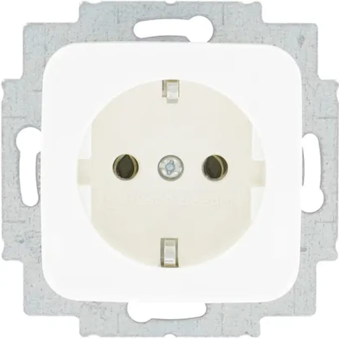 Busch Jaeger Inbouwstopcontact Si Reflex Met Aarde (randaarde) 1-polig Wit Ip20