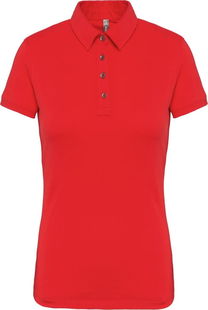 Kariban Damespolo korte mouwen van jersey K263 - Red - M
