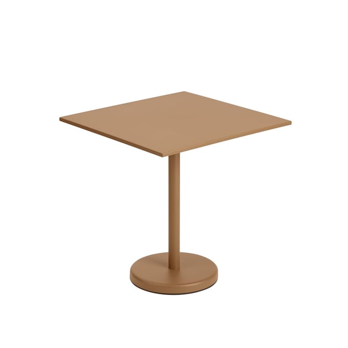 Muuto Linear Steel Tafel vierkant - oranje - Hoogte 73 cm