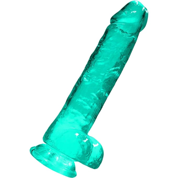 Shots - RealRock Realistische Dildo met Ballen - 19 cm turquoise