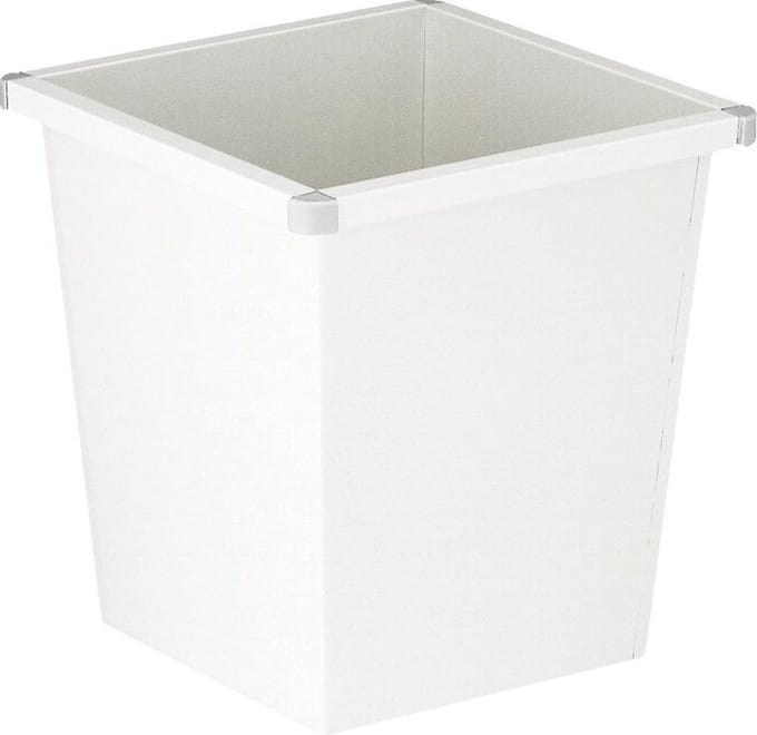 V-part - Vierkant tapse papierbak - Steel - grijswit (R9002) - Prullenbak