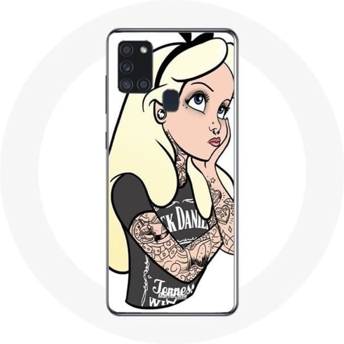 Coque - Maniacase - Galaxy A21S - Alice princesse tatouée - Souple - Protection synthétique