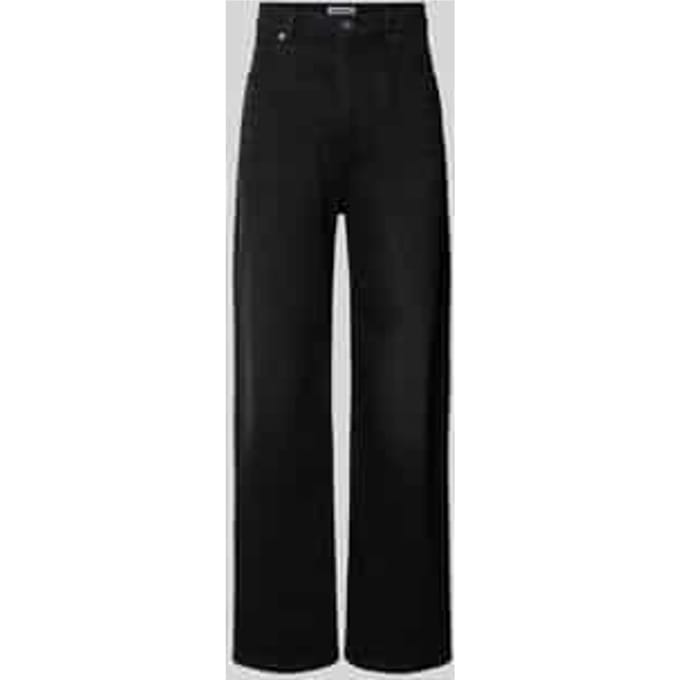 High waist baggy jeans met labelpatch