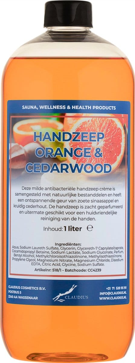 Handzeep Sweet Orange & Cedarwood 1 liter