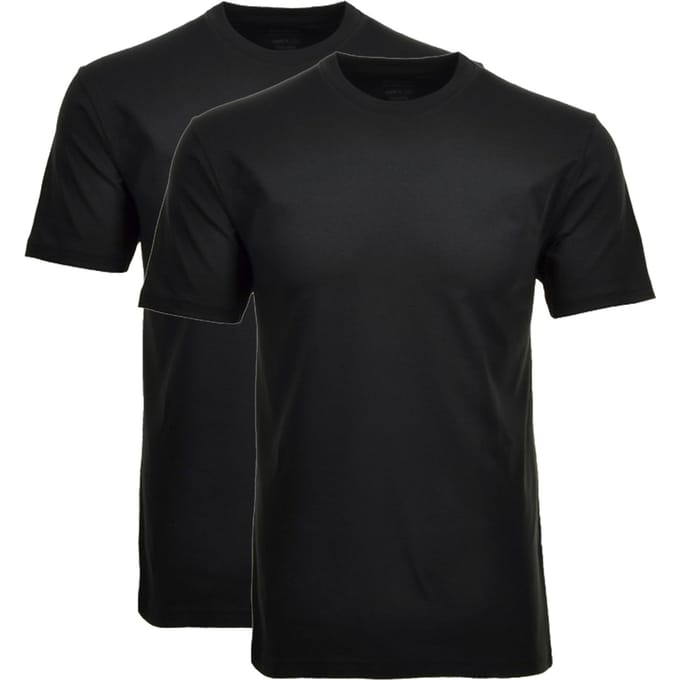 Ragman T-Shirt Uni Round Neck Single Jersey 2Pack Zwart / male