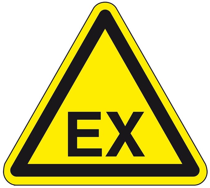 Waarschuwingsbord EX explosiegevaar - kunststof 400 mm
