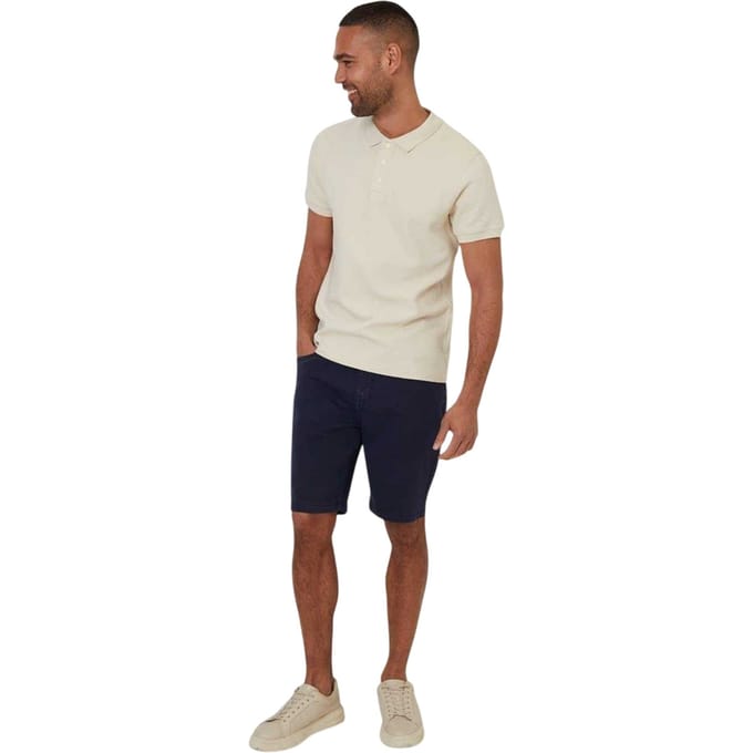Threadbare Caswell-poloshirt voor heren (Havermelk)