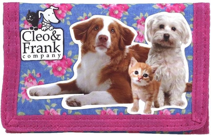 Cleo & Frank Kat en Hond - Portemonnee - 12 cm - Multi