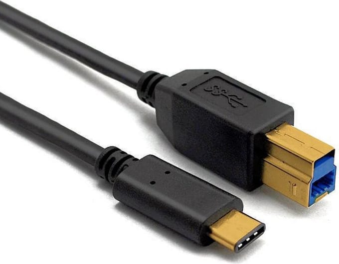 USB printerkabel - USB C naar USB B - 3.1 gen 1 - 5 Gb/s - Zwart - 3 meter - Allteq