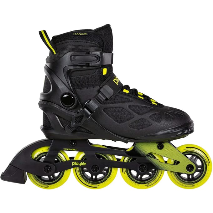 Playlife Inline Skates Lancer 84 Polypropyleen 82a Zwart/geel Mt 46
