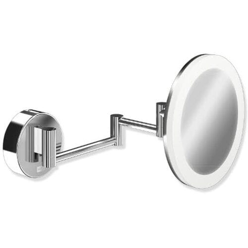 HEWI System 900 LED vanity mirror round, with dual light, 5-fold magnification 950.01.26040
