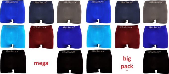 Belucci Microfiber Mega Multipack Heren Boxershort - 16 -pack - Maat M/L