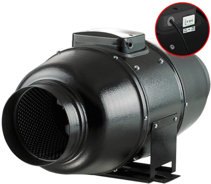 Vents TT Silent buisventilator 160 mm – Met 2-standen schakelaar – Geïsoleerd – 555 m³/h