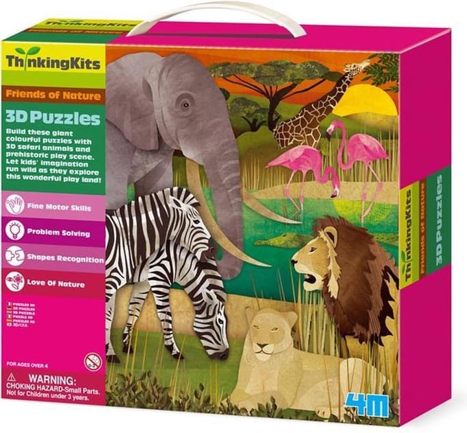 4m Vloerpuzzel 3d Safari 15 Stukjes