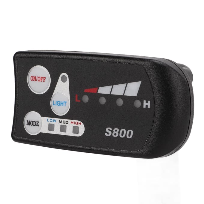 36V 48V Elektrische Fiets S800 LED Display Bedieningspaneel Waterdicht Motorcontroller Display Meter voor Elektrische Fiets gray