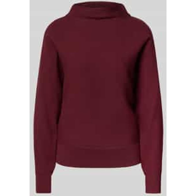 Gebreide pullover van viscosemix met opstaande kraag