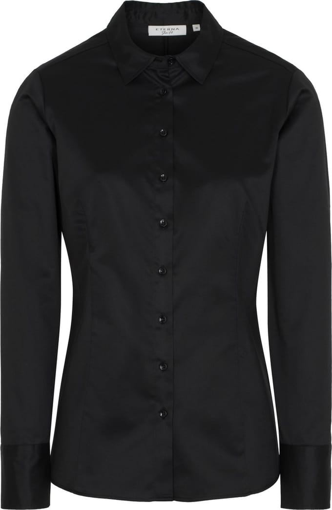 ETERNA dames blouse slim fit - zwart