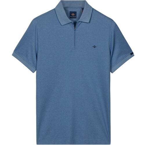 Baileys Polo Subtle Two-Tone Zip Collar Cloud Blue / male
