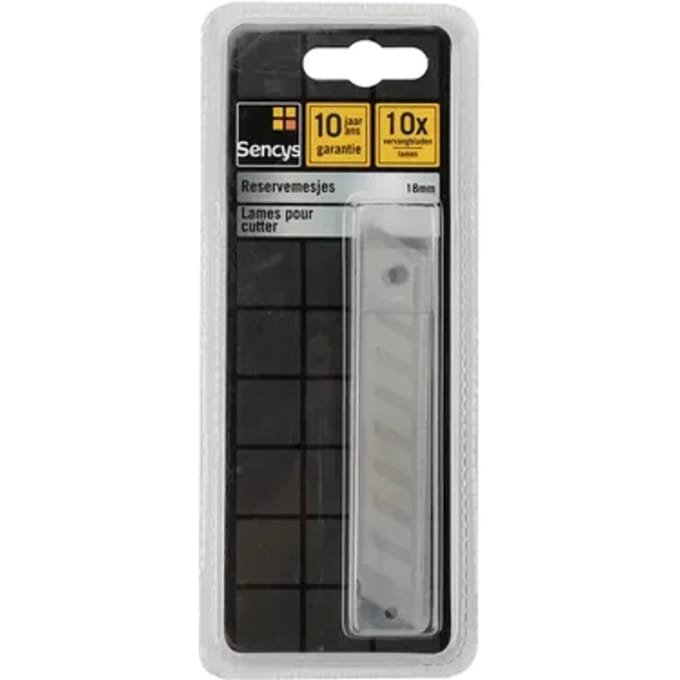 Sencys Reservemes Voor Cutter 18mm – 10 Stuks