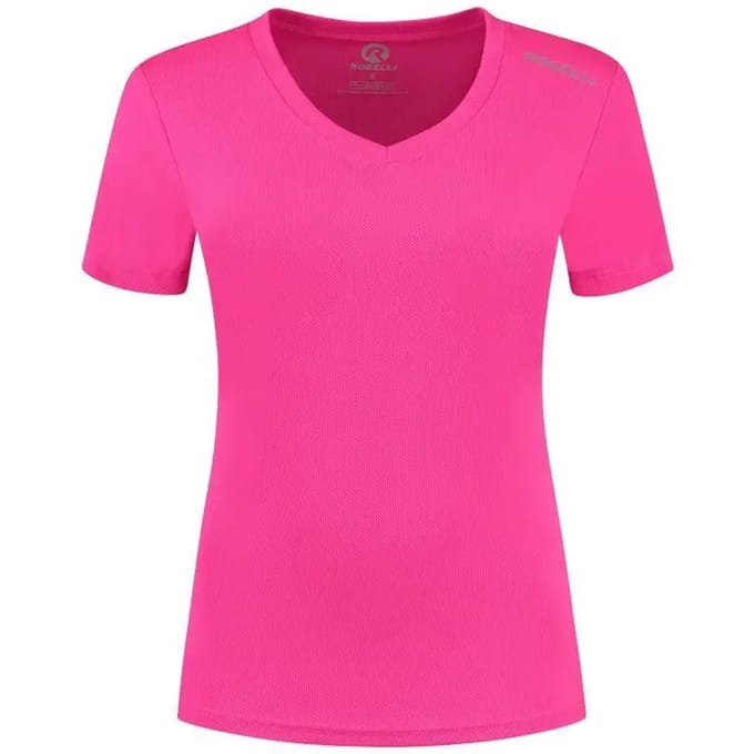 Rogelli Promo Dames Hardloopshirt - Korte mouw - Roze