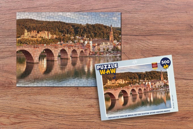 Puzzel Heidelberg - Brug - Water - Legpuzzel - Puzzel 500 stukjes