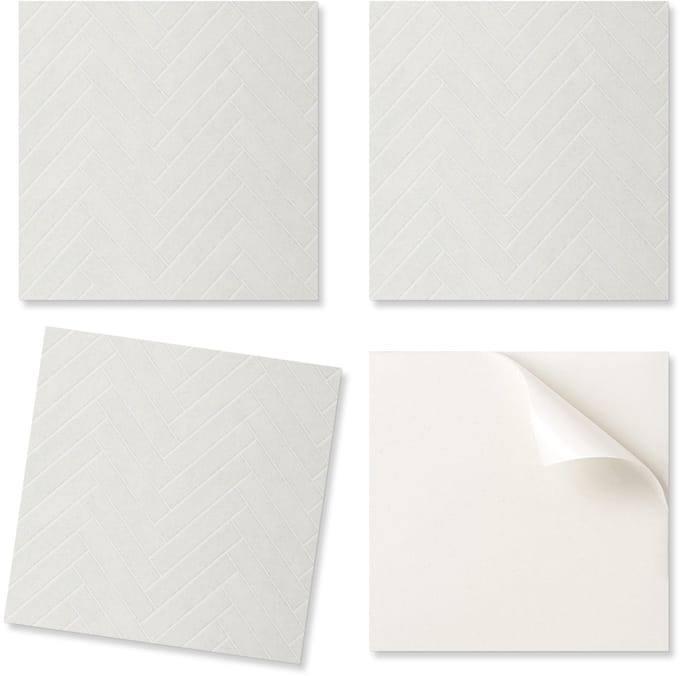 Zelfklevende tegels met afbeeldingen voor de eetkamer, PVC visgraatpatroon, 20x20x20 cm