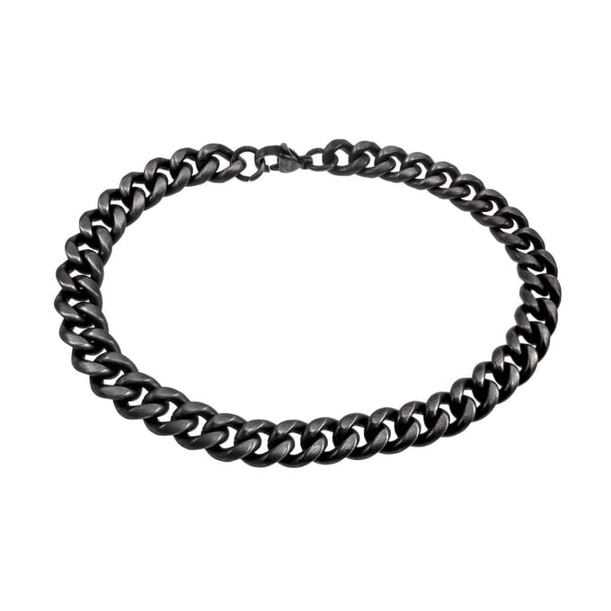 21cm x 8mm Gourmet Armband Heren - Verouderd RVS - Schakelarmband