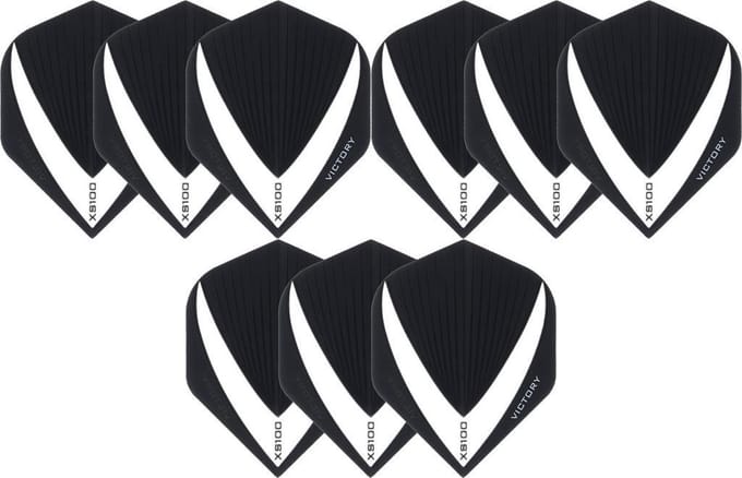 Darts Set 3 sets (9 stuks) Super Sterke - Wit/Clear - Vista-X - flights - darts flights