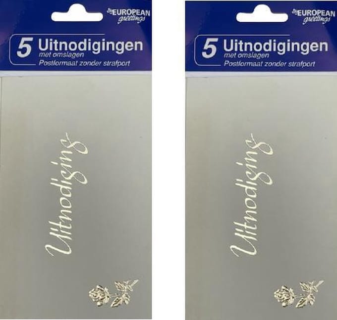 European Greetings Kaarten / uitnodigingen 5 uitnodigingen