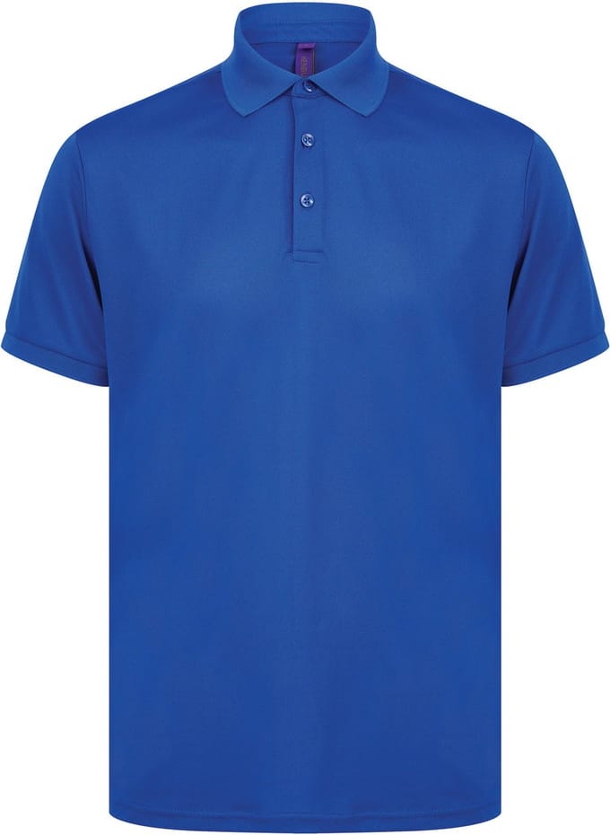 Henbury Herenpolo in gerecycleerd polyester H465 - Royal - S