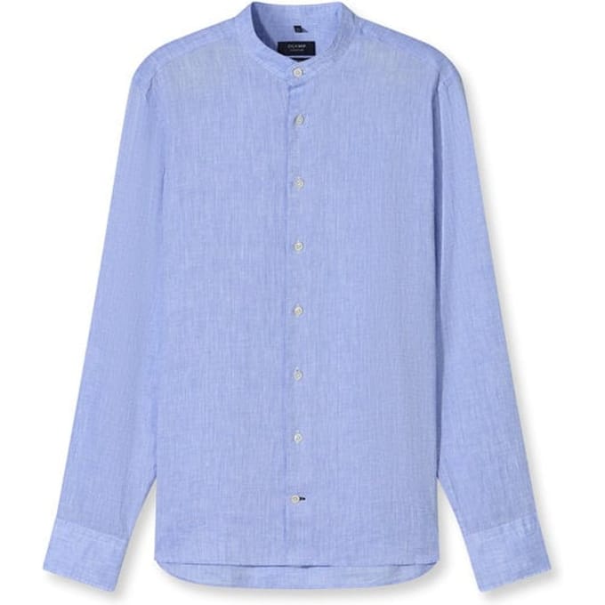 OLYMP Signature Casual Overhemd, Tailored Fit, Opstaande kraag, Bleu