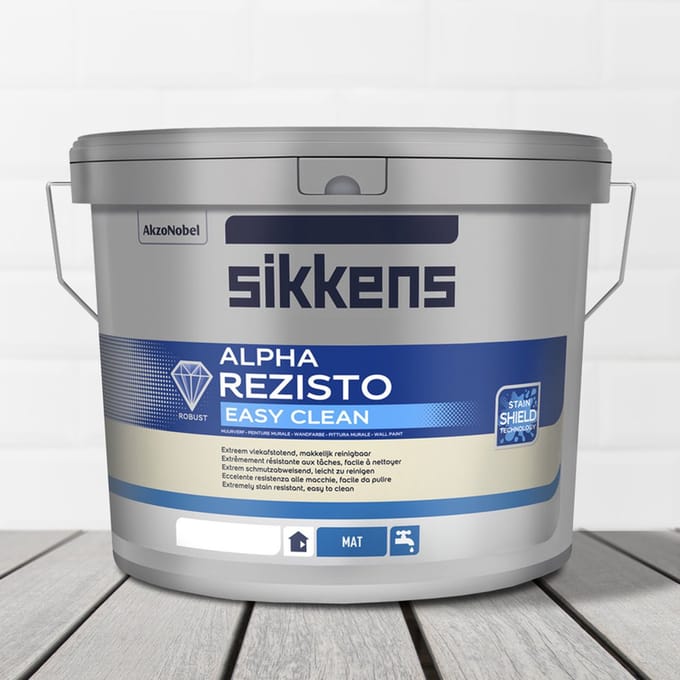 Sikkens Alpha Rezisto Easy Clean Mat - Wit - 10L muurverf - plafondverf