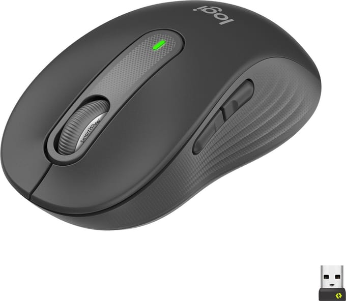 Logitech Signature M650 Muis Radiografisch, Bluetooth Maat: M Optisch Graphite 5 Toetsen 4000 dpi