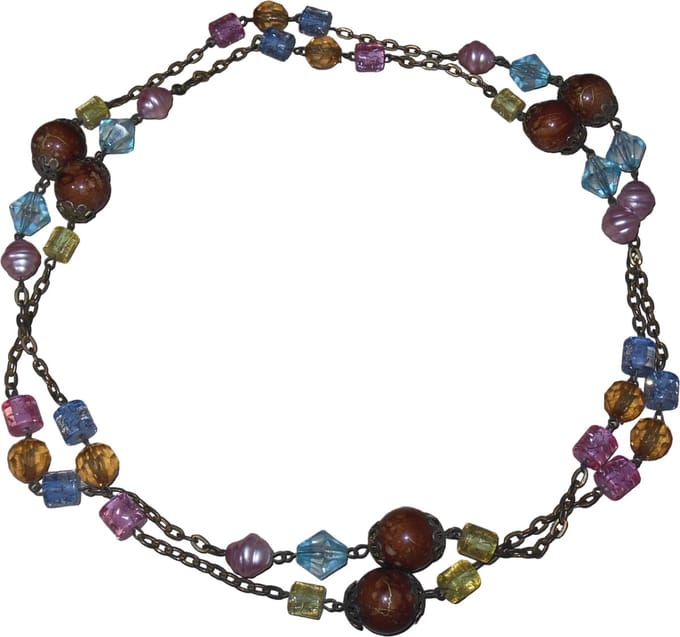 Ketting brons met diverse kleuren patronen