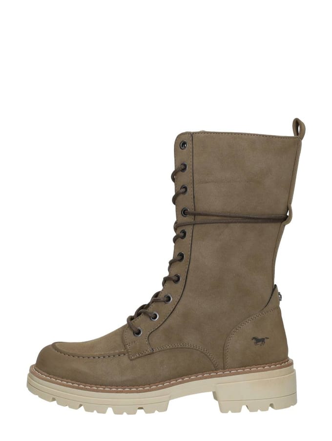 Mustang dames veterboot - Taupe - Maat 37