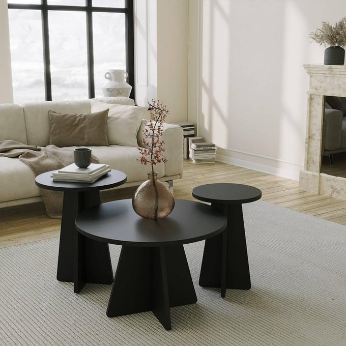 Set van 3 salontafels Mushroom | Hannah Home