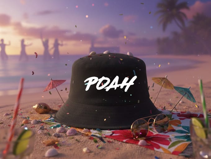 Poah Bucket Hat | Black | Maat XL