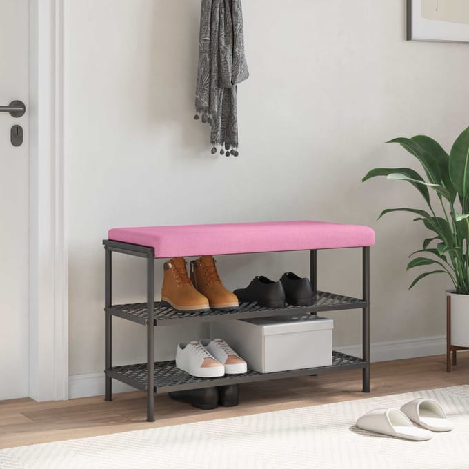 vidaXL - Bankkussen - Stof - Roze - Diepte - 35 - cm