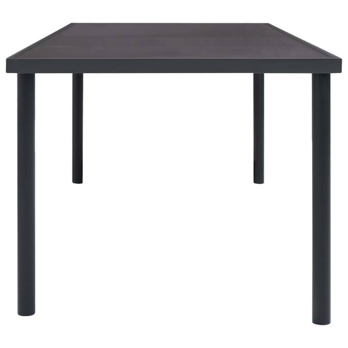 vidaXL - Tuintafel - 150x90x74 - cm - staal - antracietkleurig