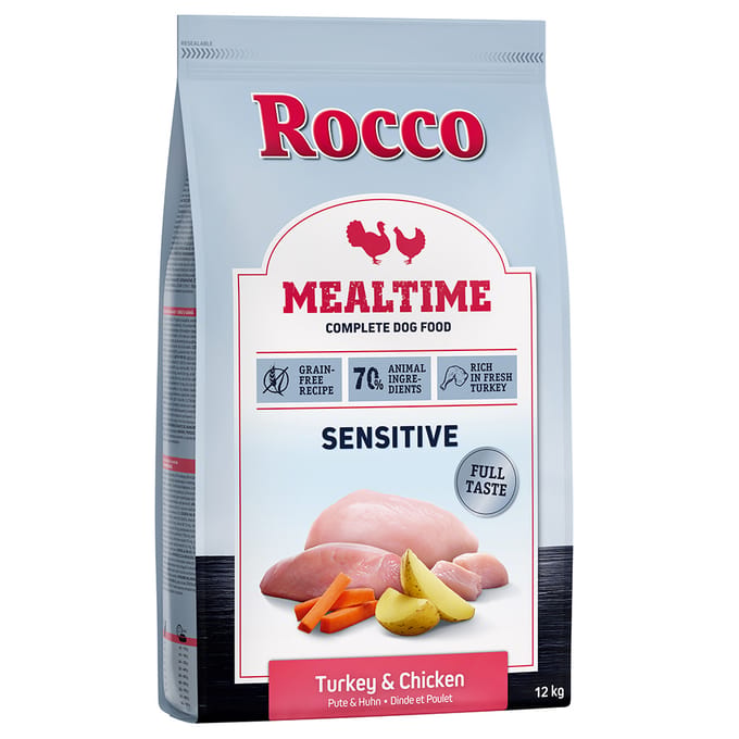 2x12kg Sensitive Kalkoen & Kip Rocco Mealtime Hondenvoer