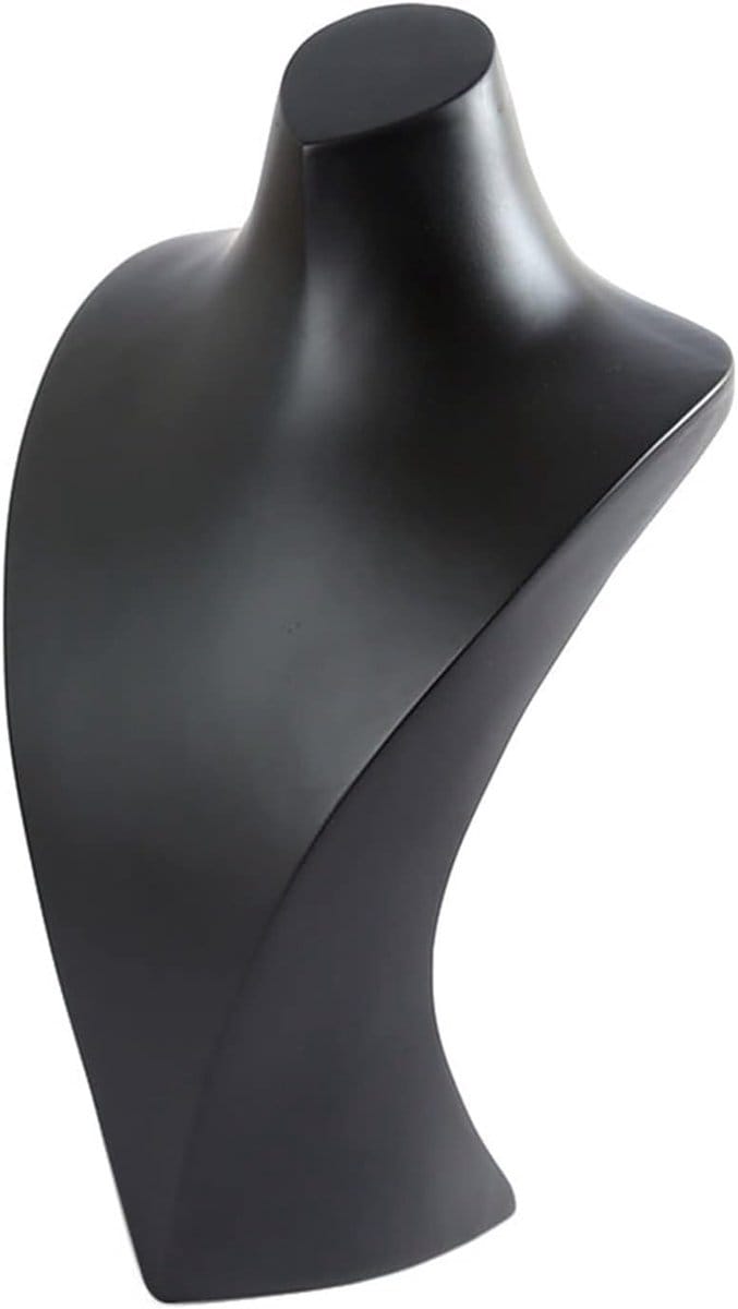 Sieraden Display - Hanger Buste - Sieraden Tonen - Gladde Resin Afwerking - 33.5cm - Zwart