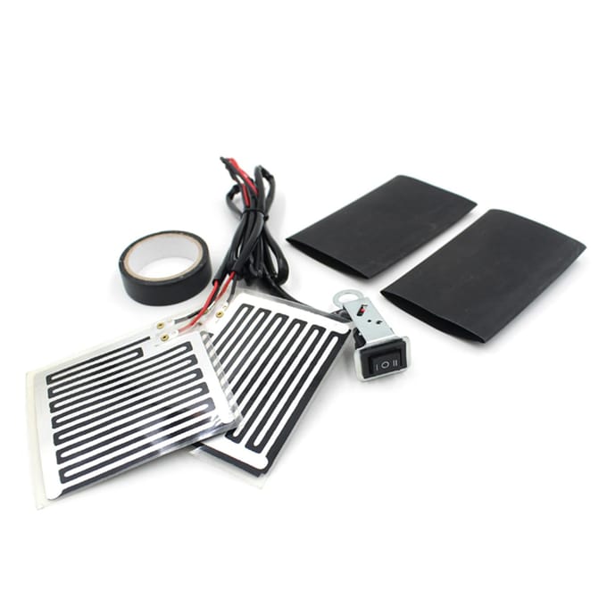 Handvatwarmer 12V Verwarmde handgrepen voor motorfiets, elektrische verwarmde stuurwarmer zwart