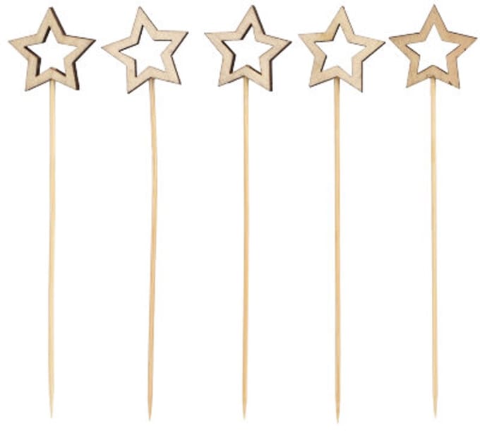 100 Fingerfood prikkers 14 cm Star