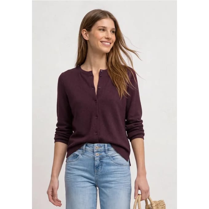 Vest met 3/4 mouwen in een gebreide look