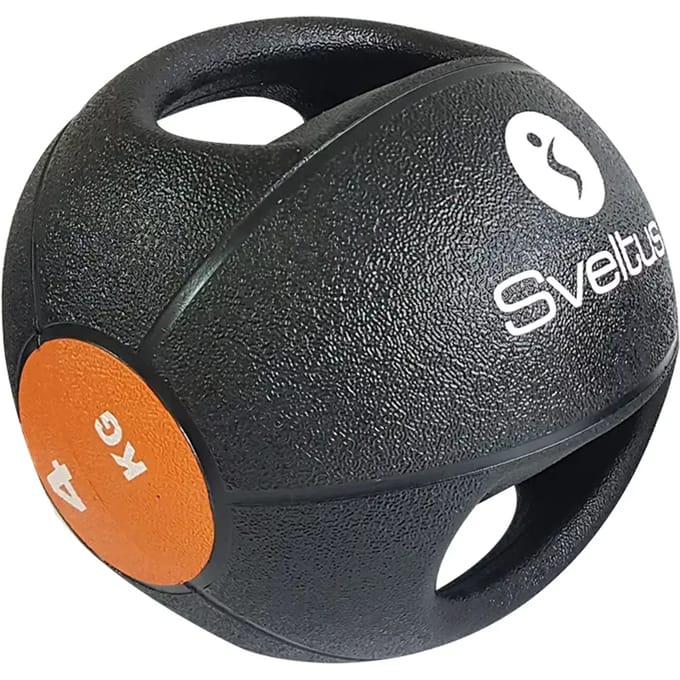 Sveltus Medicine Ball Dubbele Grip 4 Kg Zwart