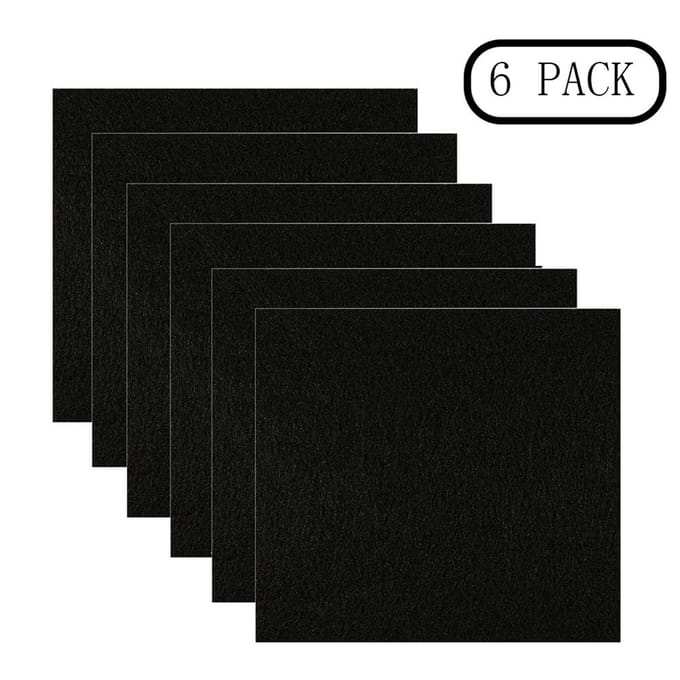 6 stuks huisdier kattenbakfilter kittens pad actieve kool deodorantfilters zwart